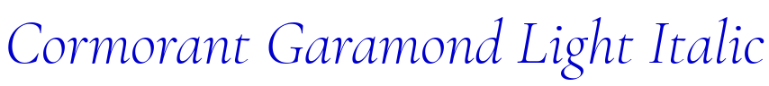 Cormorant Garamond Light Italic Schriftart